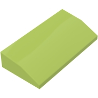 Lego destička oblá 2x4x2/3 zakulacená, limetková (4537930)
